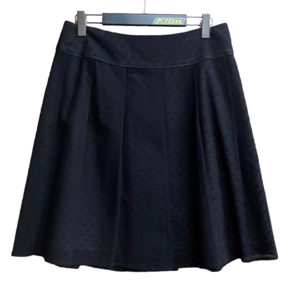 Talbots Size 10 Black Lace Overlay Pleated A Line Skirt